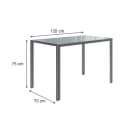 Vicco Esszimmertisch Grand Metall Grau Modern Glas Bild 5
