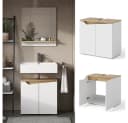Vicco Waschbeckenunterschrank Marelle Weiß Artisan-Eiche 2 Türen Bild 1