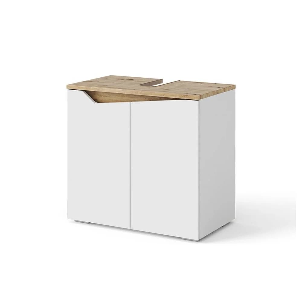 Vicco Waschbeckenunterschrank Marelle Weiß Artisan-Eiche 2 Türen - Bild 2