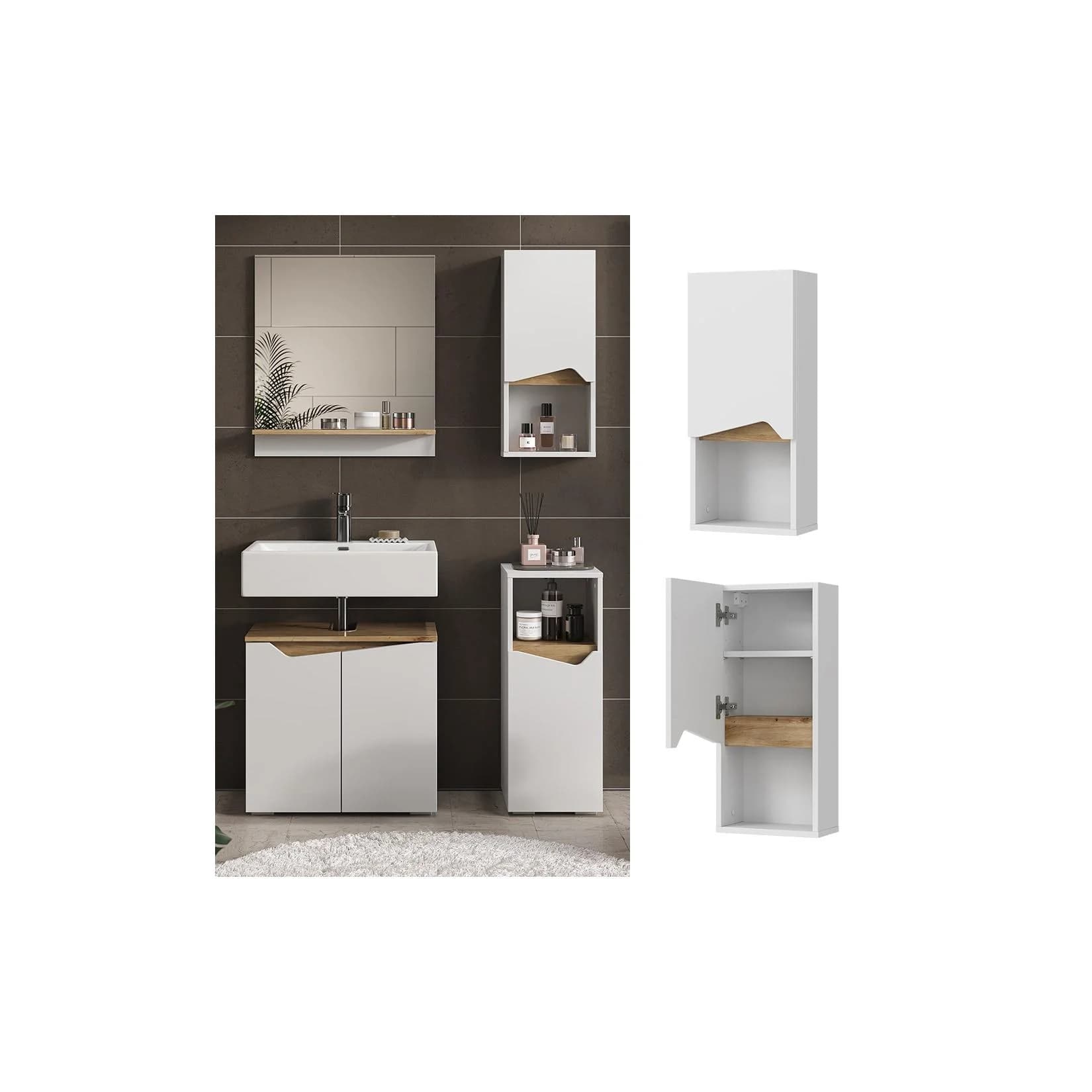 Vicco Hängeschrank Marelle Weiß Artisan Modern Badschrank