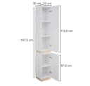 Vicco Hochschrank Gloria Weiß Modern 2 Türen Bild 2
