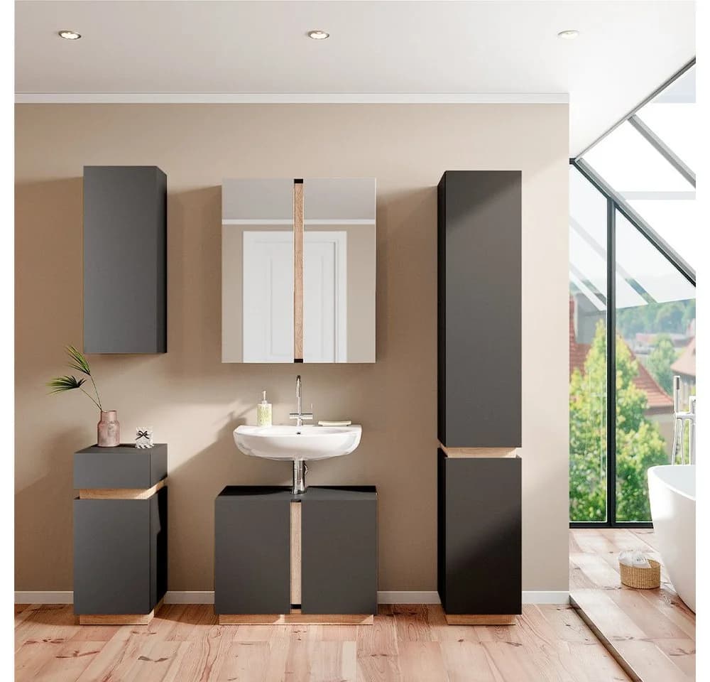Vicco Midischrank Gloria Anthrazit Sonoma mit Schublade - Bild 4