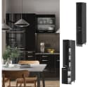 Vicco Apothekerhochschrank R-Line Schwarz Hochglanz Anthrazit Modern Bild 2