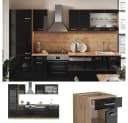 Vicco Küchenzeile R-Line Eiche Schwarz 300 cm Modern Bild 5