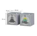 Vicco Faltboxen 2er Set Grau Faultier Motiv Aufbewahrungsbox Bild 3