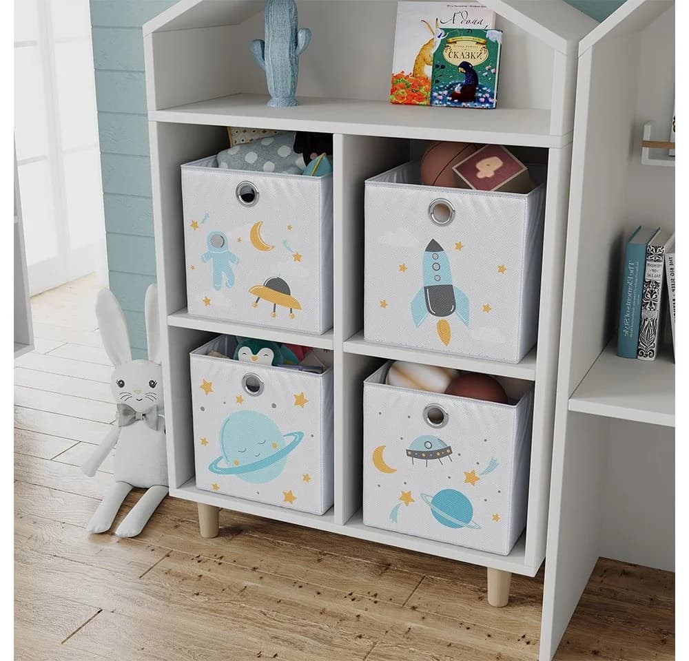 Vicco Faltboxen 2er Set Grau Weltall Motiv Aufbewahrungsbox - Bild 5