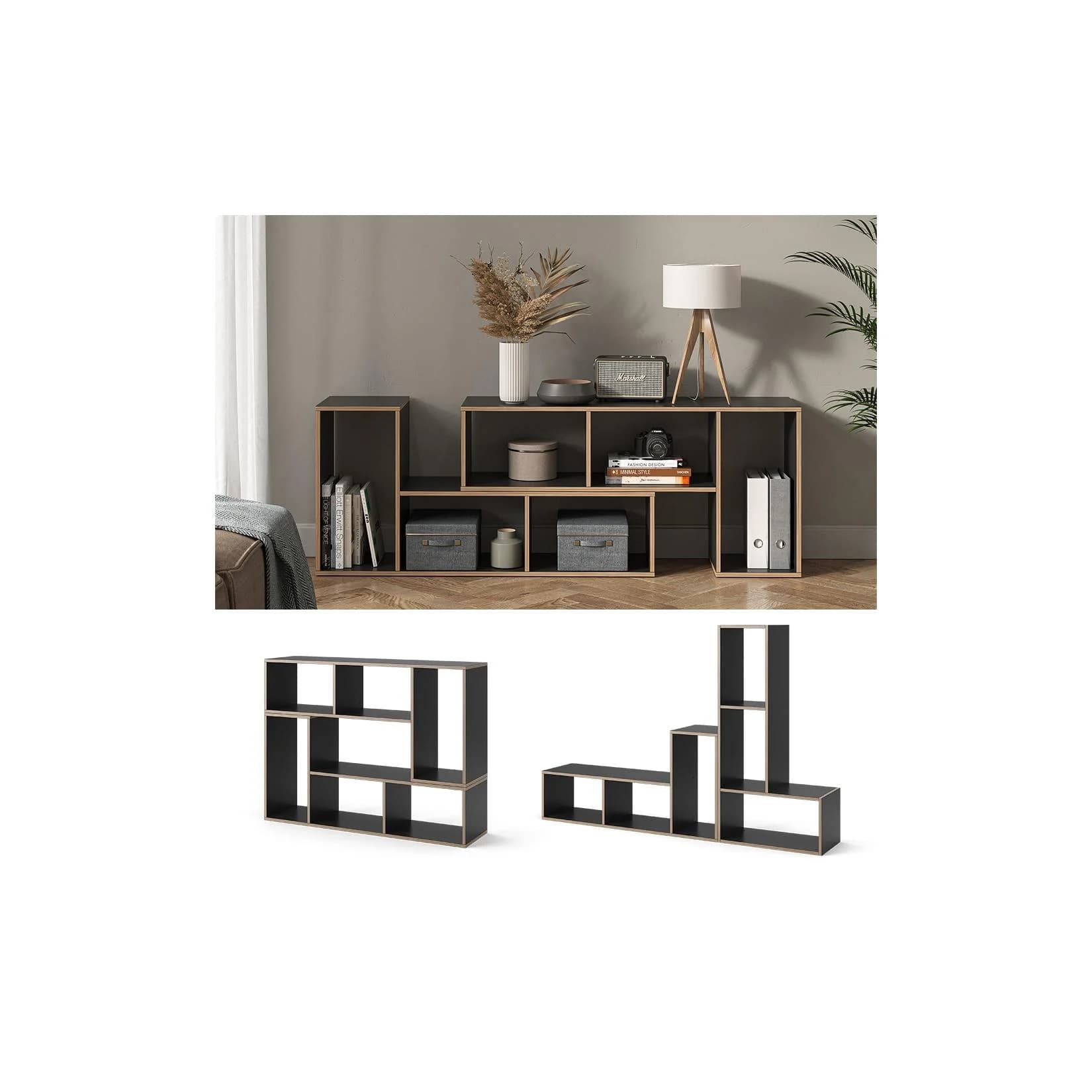 Vicco Regal Tetris 2er-Set Anthrazit Modernes Standregal