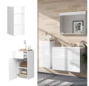 Vicco Midischrank Izan Weiß Hochglanz mit Schublade und Tür Bild 2