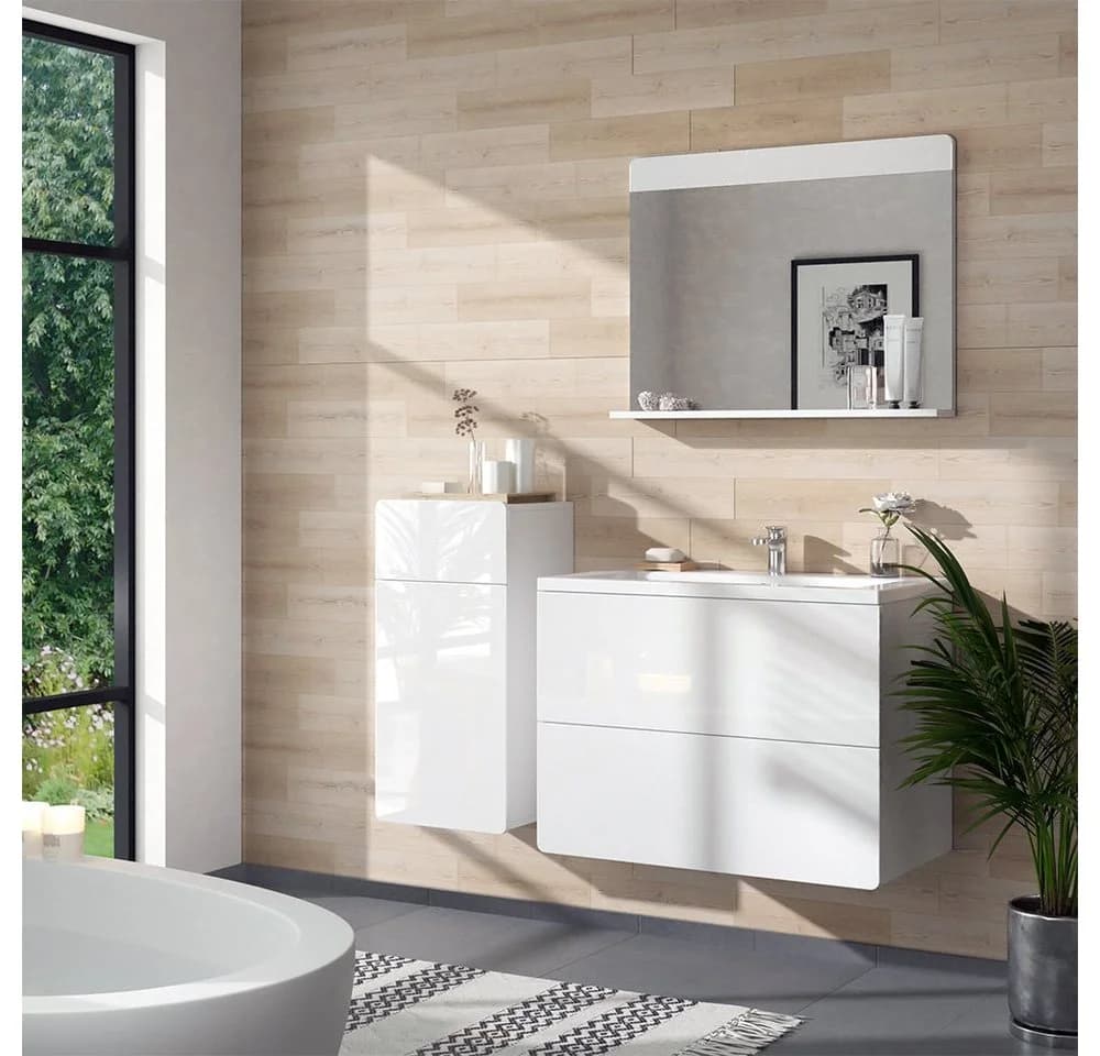 Vicco Midischrank Izan Weiß Hochglanz mit Schublade und Tür - Bild 4