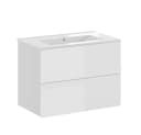 Vicco Badmöbel-Set Izan Weiß Hochglanz 2 Teile Bild 3