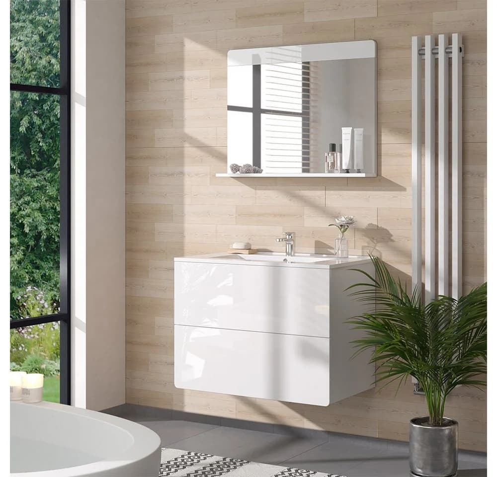 Vicco Badmöbel-Set Izan Weiß Hochglanz 2 Teile - Bild 4