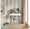 Vicco Schminktisch Edda mit LED-Spiegel und Hocker Grau Bild 3