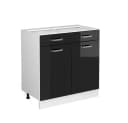 Vicco Schubunterschrank R-Line Weiß Schwarz 80 cm Modern Bild 3