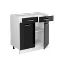 Vicco Schubunterschrank R-Line Weiß Schwarz 80 cm Modern Bild 5