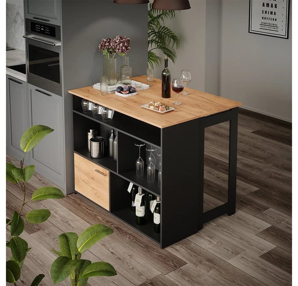 Vicco Bartisch Dominic Eiche Anthrazit mit Stauraum - Bild 3