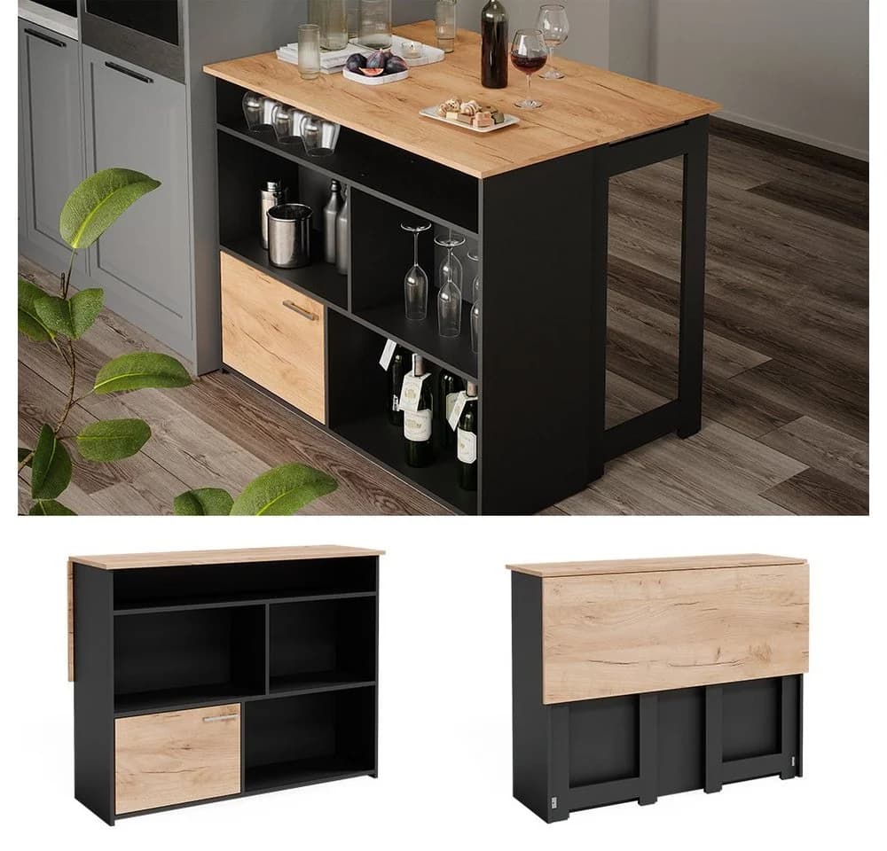 Vicco Bartisch Dominic Eiche Anthrazit mit Stauraum - Bild 4