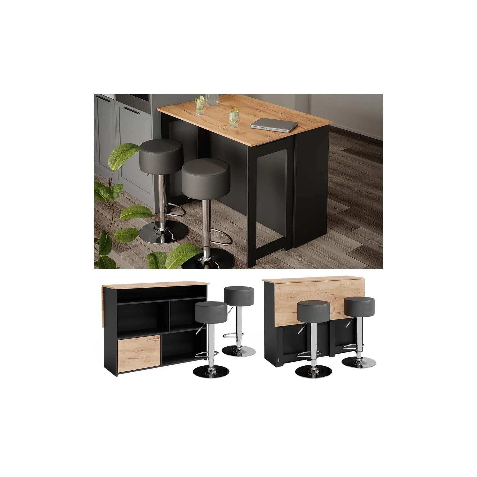 Vicco Bartisch Dominic Eiche Anthrazit Modern