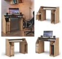 Vicco Computertisch Joel Gamingtisch mit Stauraum Eiche Schwarz Bild 4