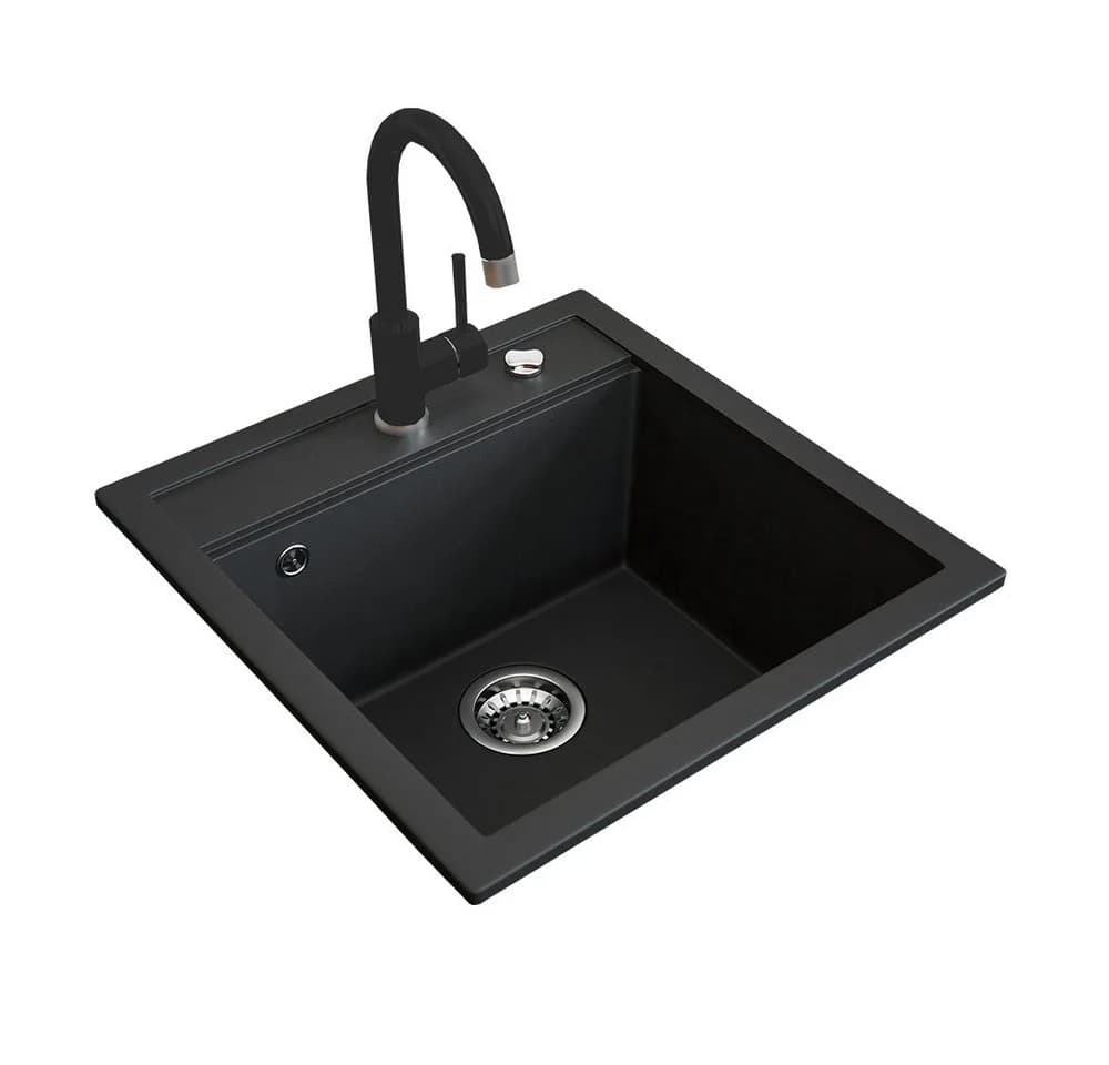 Bergstroem Granitspüle Schwarz mit Armatur - Bild 2