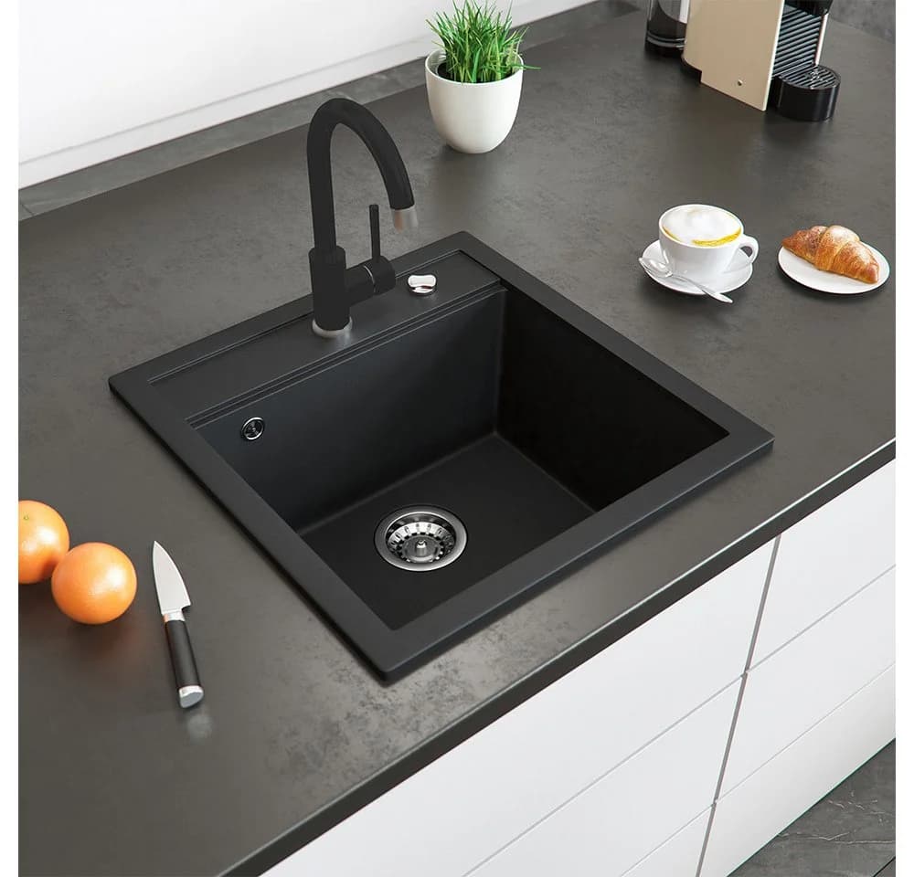 Bergstroem Granitspüle Schwarz mit Armatur - Bild 3