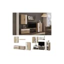 Vicco Wohnwand Berno 4er-Set Sonoma/Weiß Wohnzimmerschrank Bild 1
