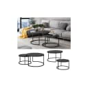 Vicco Couchtisch Montreal 2-teilig Schwarz Marmor-Optik Bild 1
