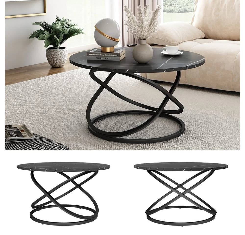 Vicco Couchtisch Calgary Schwarz Marmor-Optik - Bild 4