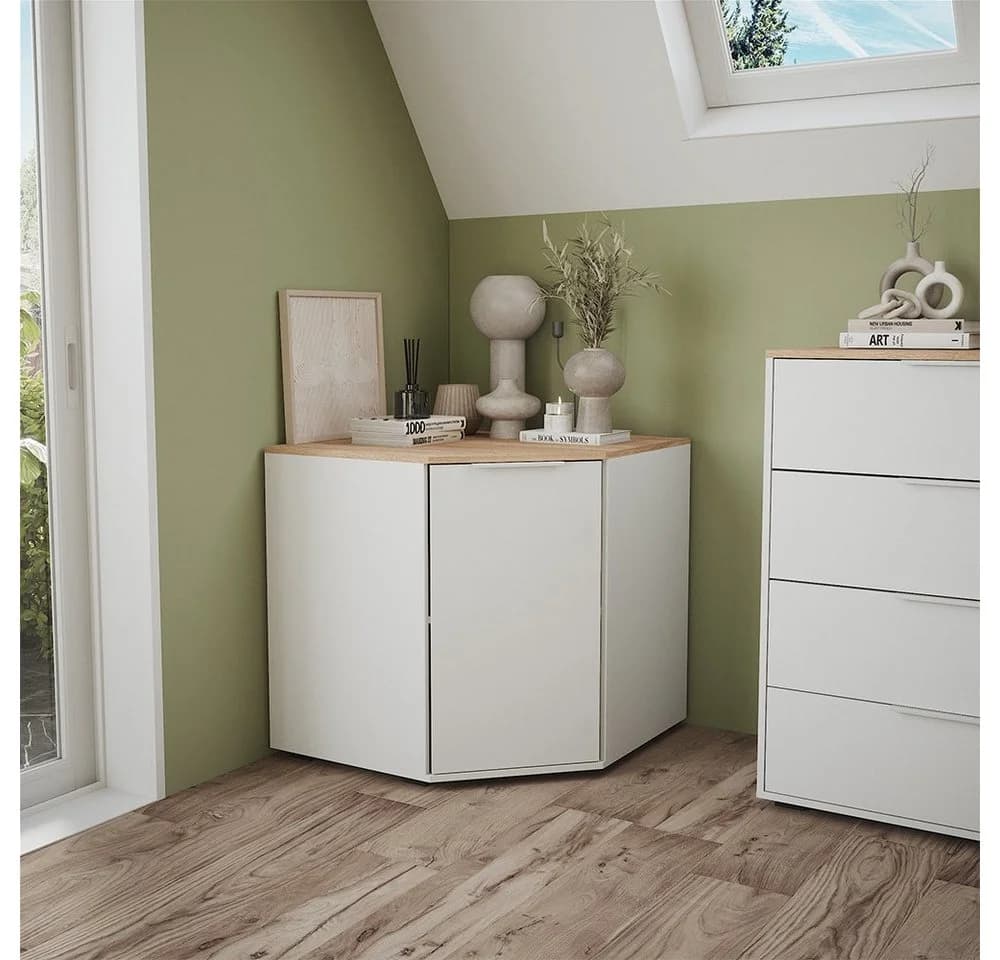 Vicco Eckkommode Betti Weiß Sonoma 1 Tür - Bild 5
