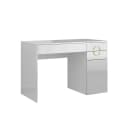 Vicco Schreibtisch Adela Weiß Hochglanz 115x55cm mit 3 Schubladen Bild 1