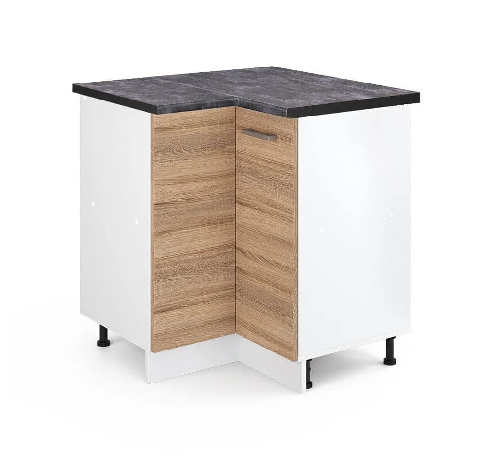 Vicco Eckunterschrank R-Line Sonoma/Weiß Anthrazit - Bild 2