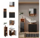 Vicco Badmöbel-Set Irma 3-teilig Anthrazit/Goldkraft Eiche Bild 2