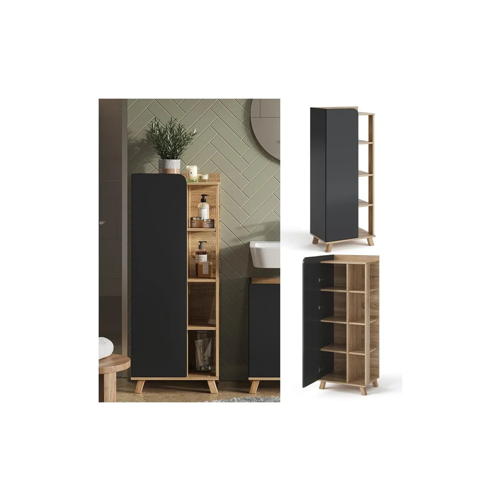 Vicco Midischrank Karen Modern Sonoma Anthrazit