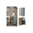 Vicco Midischrank Karen Blau-Grau mit Tür und Schublade Bild 1