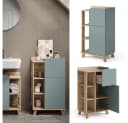 Vicco Midischrank Karen Blau-Grau mit Tür und Schublade Bild 2