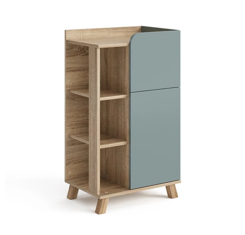 Vicco Midischrank Karen Blau-Grau mit Tür und Schublade - Bild 3