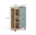 Vicco Midischrank Karen Blau-Grau mit Tür und Schublade Bild 4