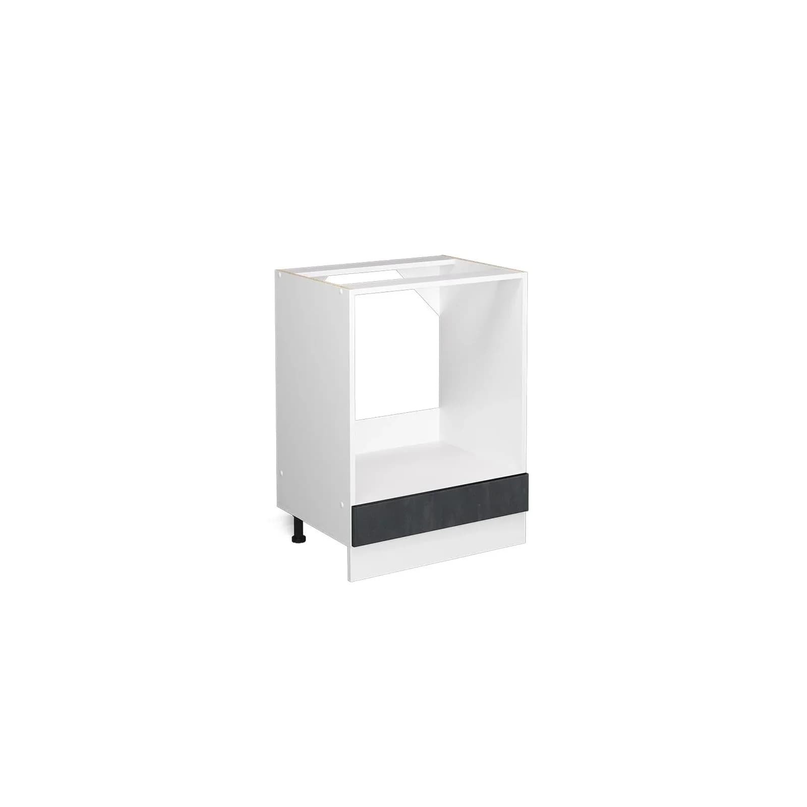 Vicco Herdumbauschrank R-Line Schwarz Beton Weiß 60 cm