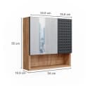 Vicco Badezimmerspiegelschrank Irma Goldkraft Eiche Anthrazit Bild 4