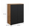 Vicco Midischrank Irma Anthrazit Goldkraft Eiche Bild 4