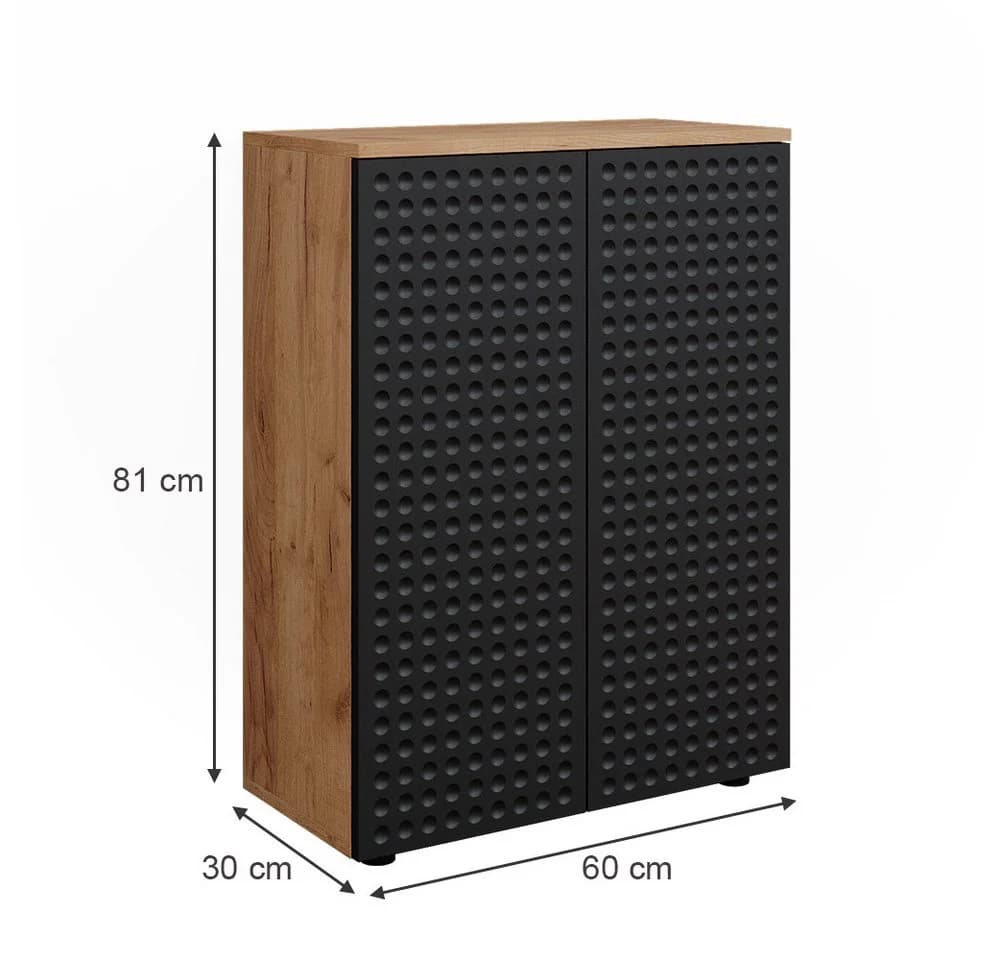Vicco Midischrank Irma Anthrazit Goldkraft Eiche - Bild 4
