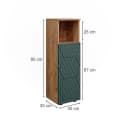 Vicco Midischrank Irma Grün Goldkraft Eiche Badezimmer Bild 4