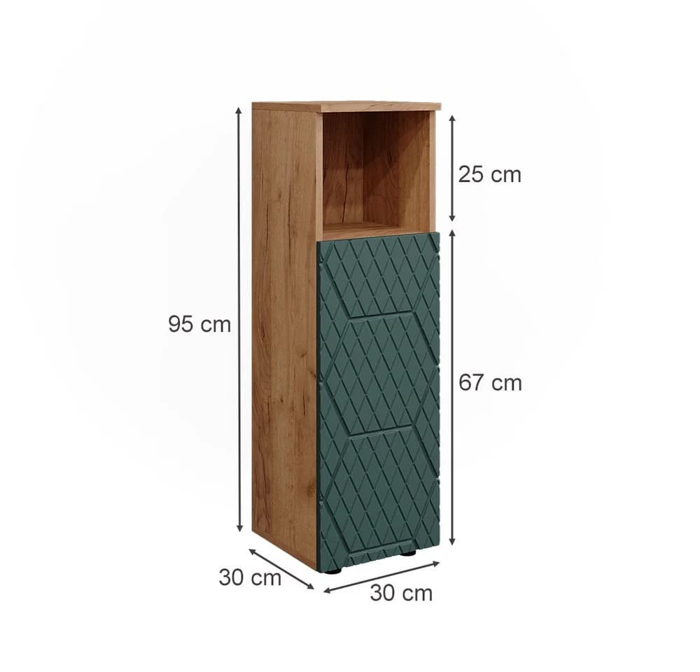 Vicco Midischrank Irma Grün Goldkraft Eiche Badezimmer - Bild 4