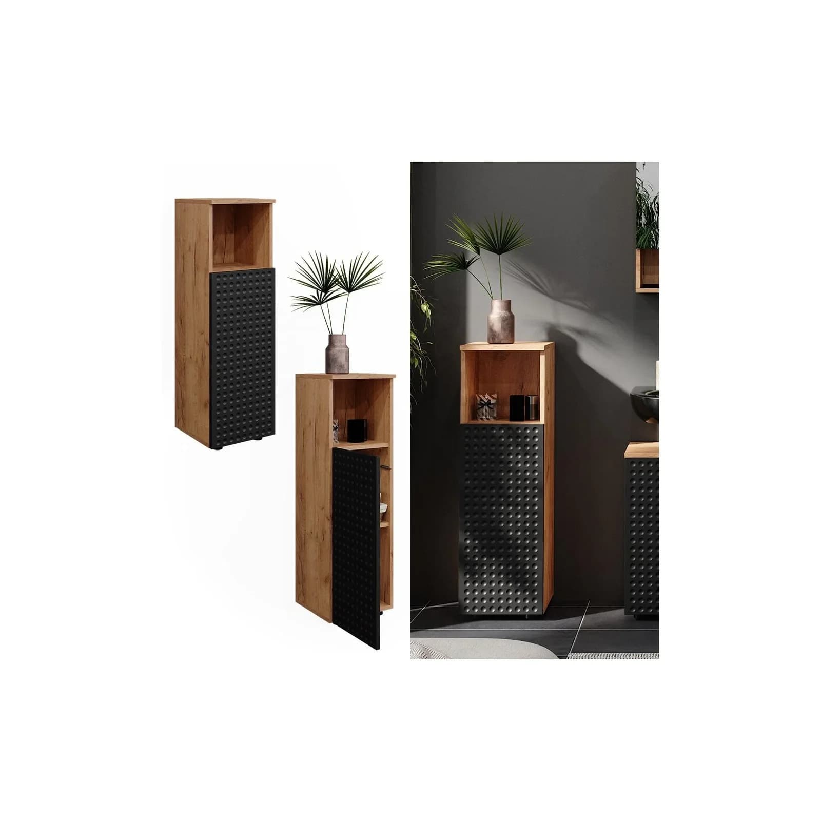 Vicco Midischrank Irma Anthrazit Eiche Modern