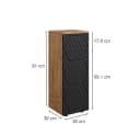 Vicco Midischrank Irma Anthrazit mit Wabenstruktur 1 Schublade 2 Fächer Bild 4