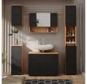 Vicco Midischrank Irma Anthrazit mit Wabenstruktur 1 Schublade 2 Fächer Bild 5