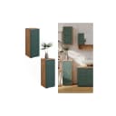 Vicco Midischrank Irma Grün/Goldkraft Eiche 1 Schublade 2 Fächer Bild 1