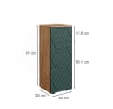 Vicco Midischrank Irma Grün/Goldkraft Eiche 1 Schublade 2 Fächer Bild 4