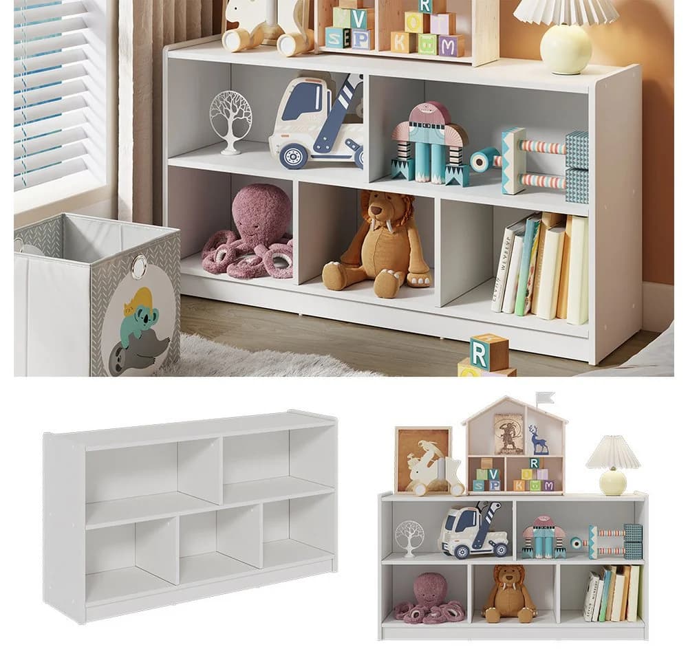 Vicco Bücherregal Conny Weiß Kinderregal mit vielen Fächern - Bild 2