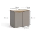 Vicco Waschbeckenunterschrank Marelle Greige Eiche 2 Türen Bild 4