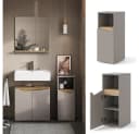 Vicco Midischrank Marelle Greige mit Tür und offenem Fach Bild 2